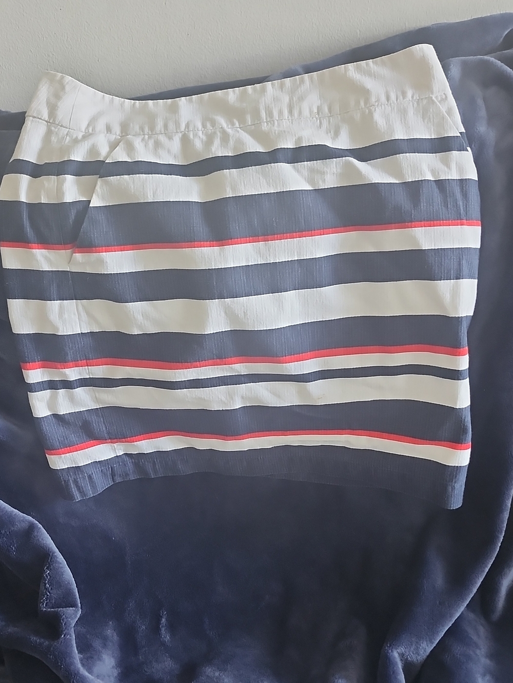 Tommy Hilfiger Striped Navy, White & Red Women's Pencil Skirt
